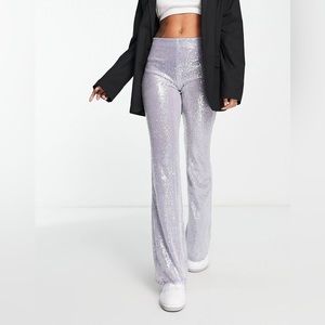 ASOS MANGO SEQUIN FLARE PANTS